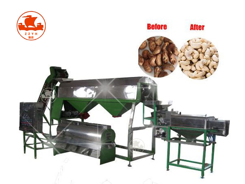 Cashew peeling machine production line